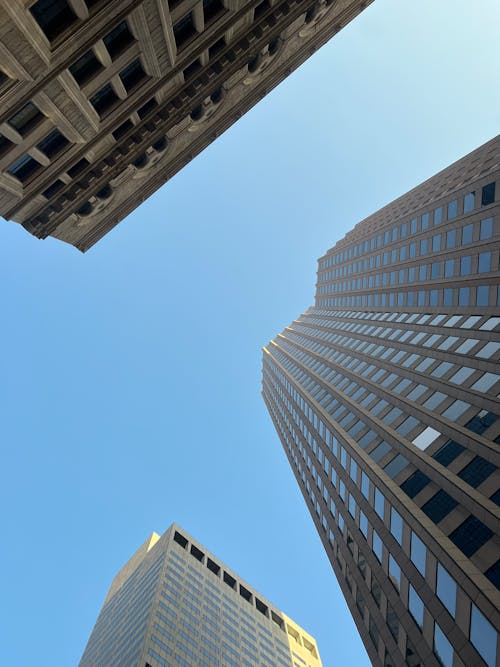 Low Angle Shot of Skyscrapers in City 