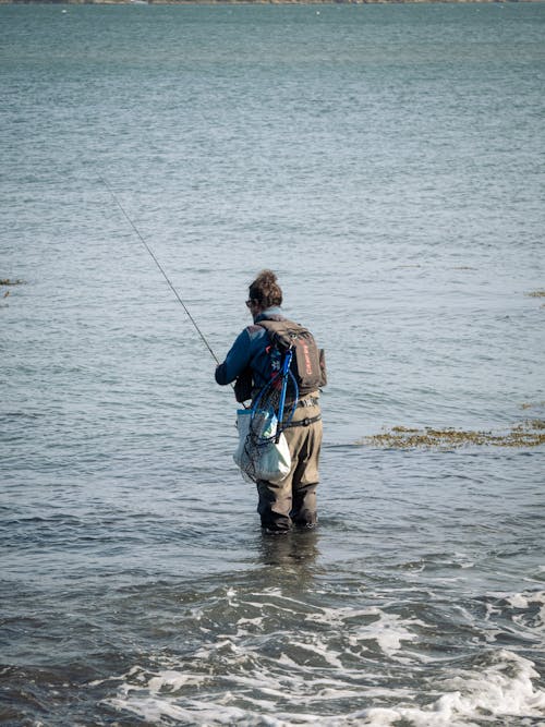 Fisherman on Sea Shore