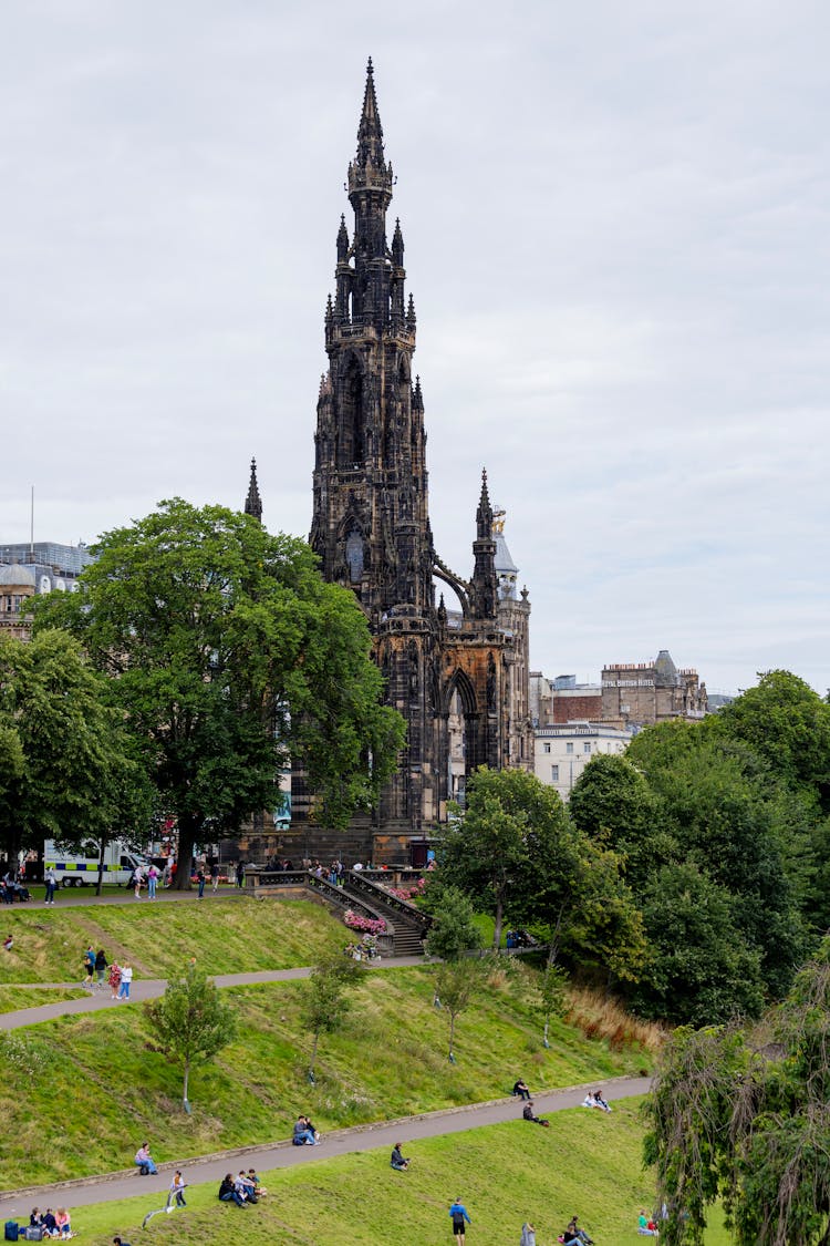 Scott Monument In Edinburgh, Scotland 