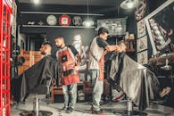 Men Having Their Haircut