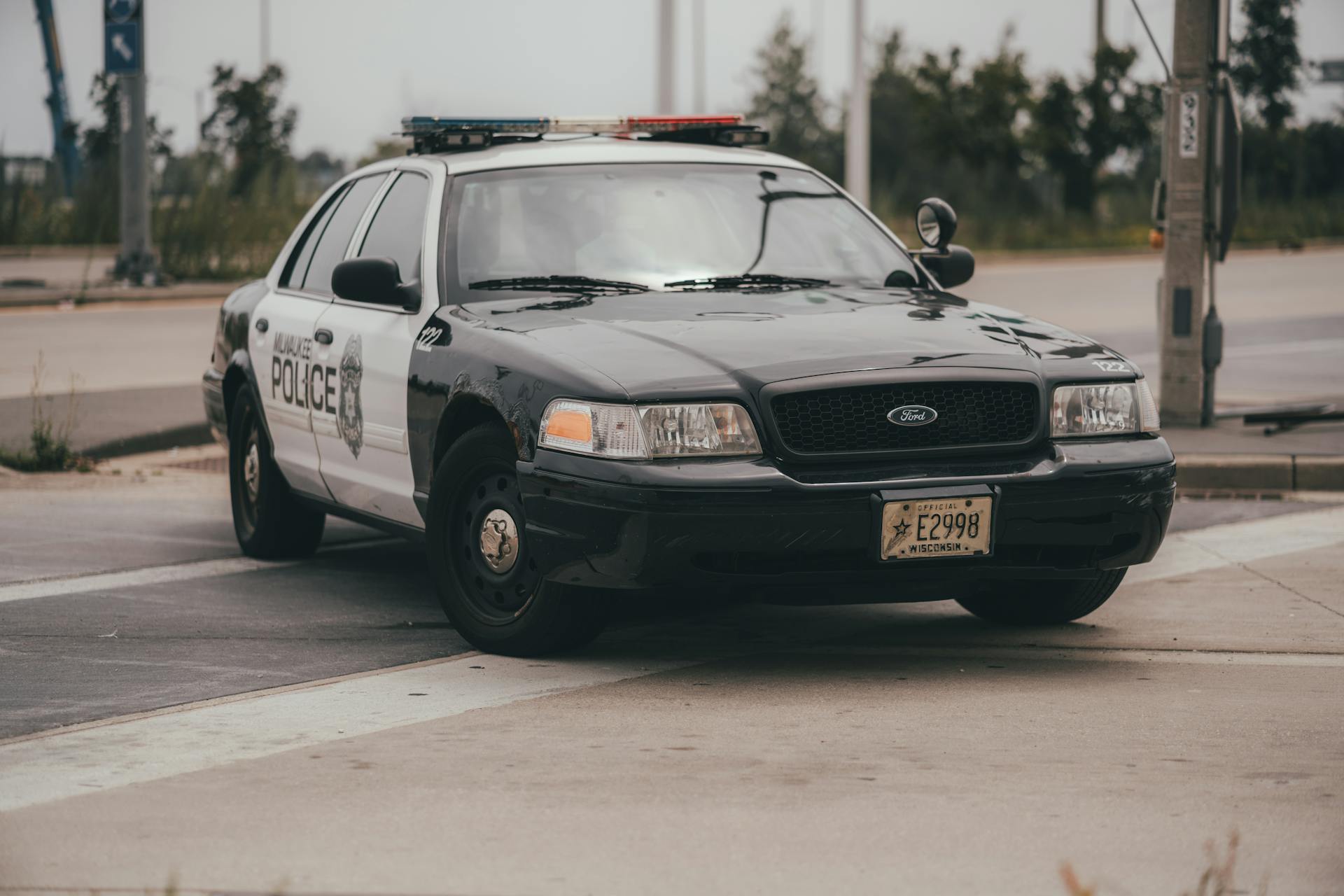 Parked Police Car