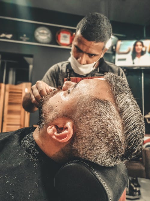 Man Having A Haircut