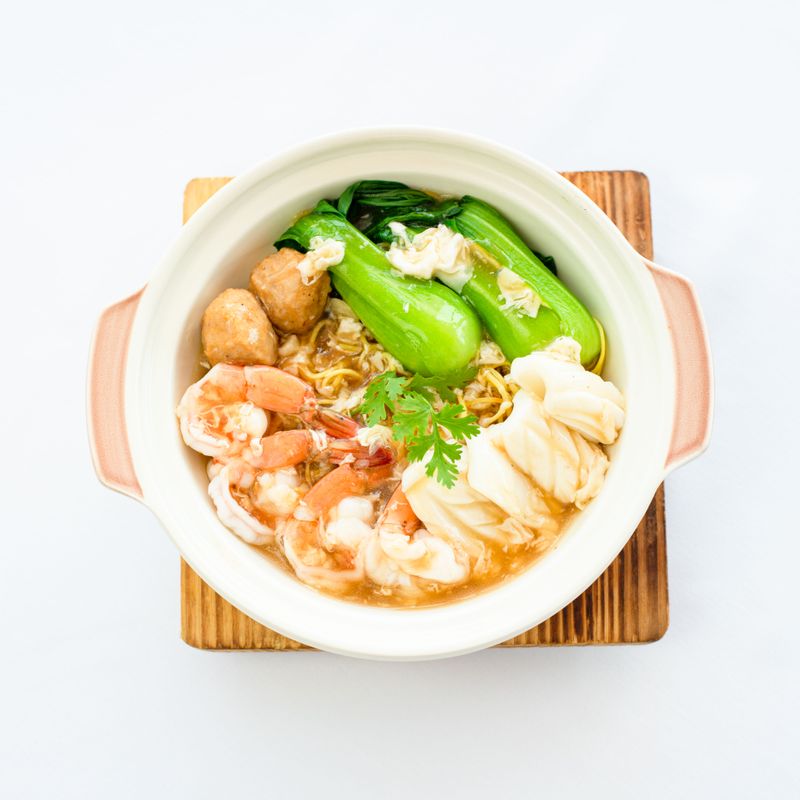 Wonton Noodle Soup with Pork, Shrimp and Bok Choy