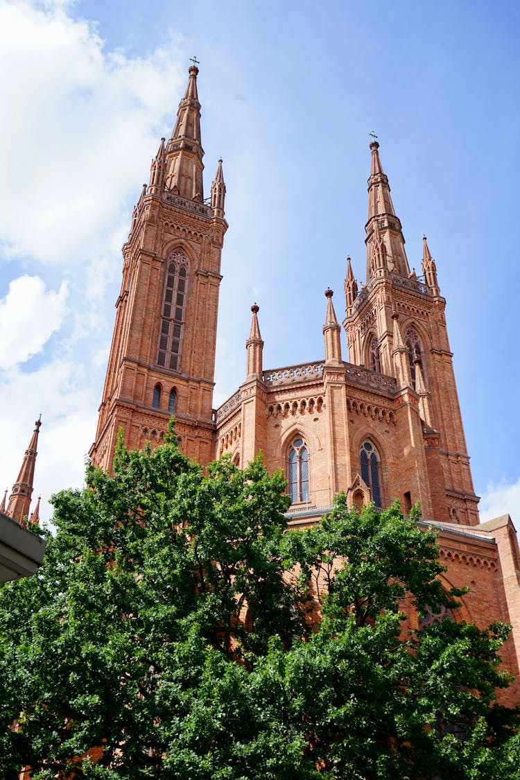 Rear Towers Of Protestant Church In Wiesbaden