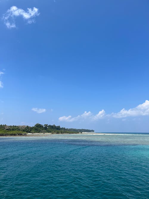 View of Turquoise Water under Clear Blue Sky 