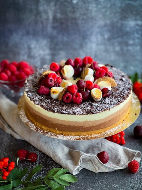 Triple Chocolate Cheesecake With Berries