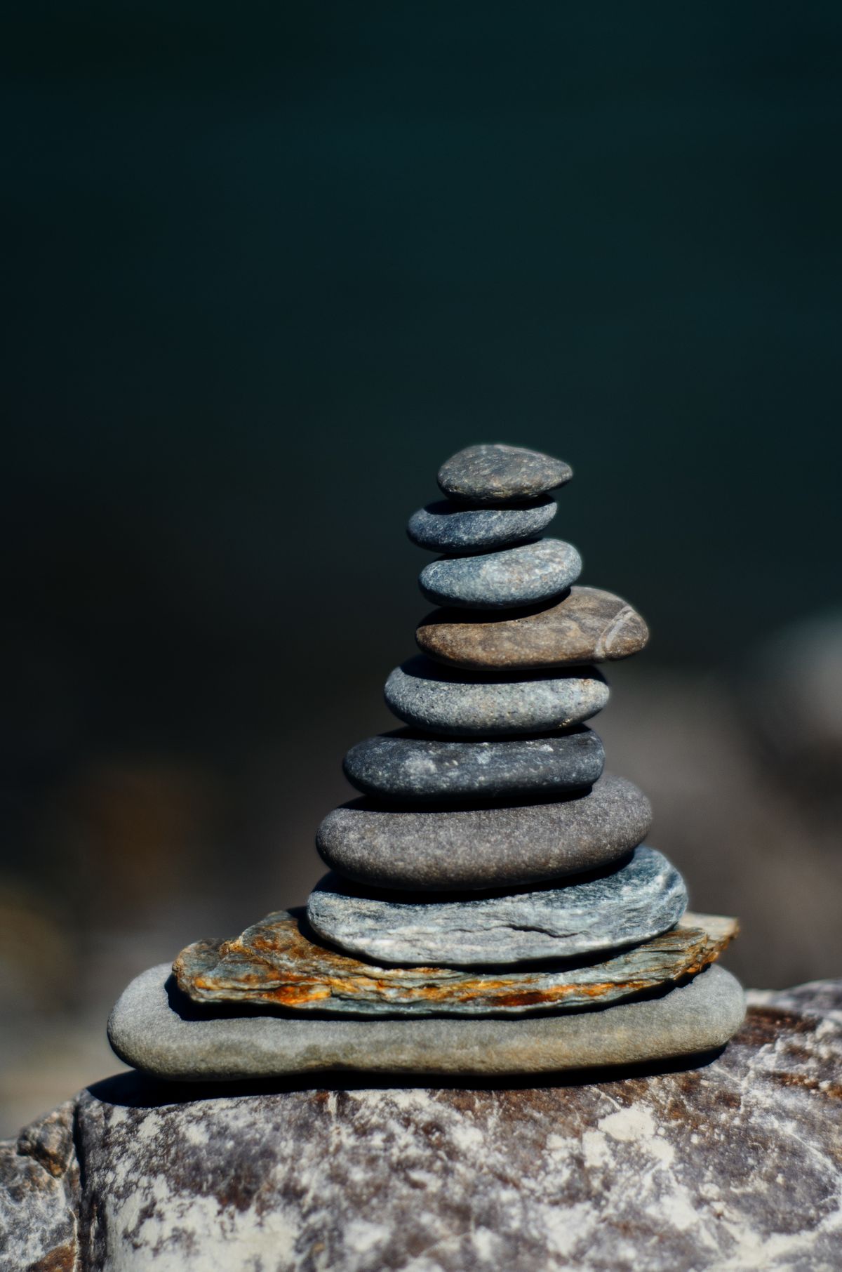 Three Stone Stack Three Stones Stack on top of Each Other from the Largest to Smallest ...