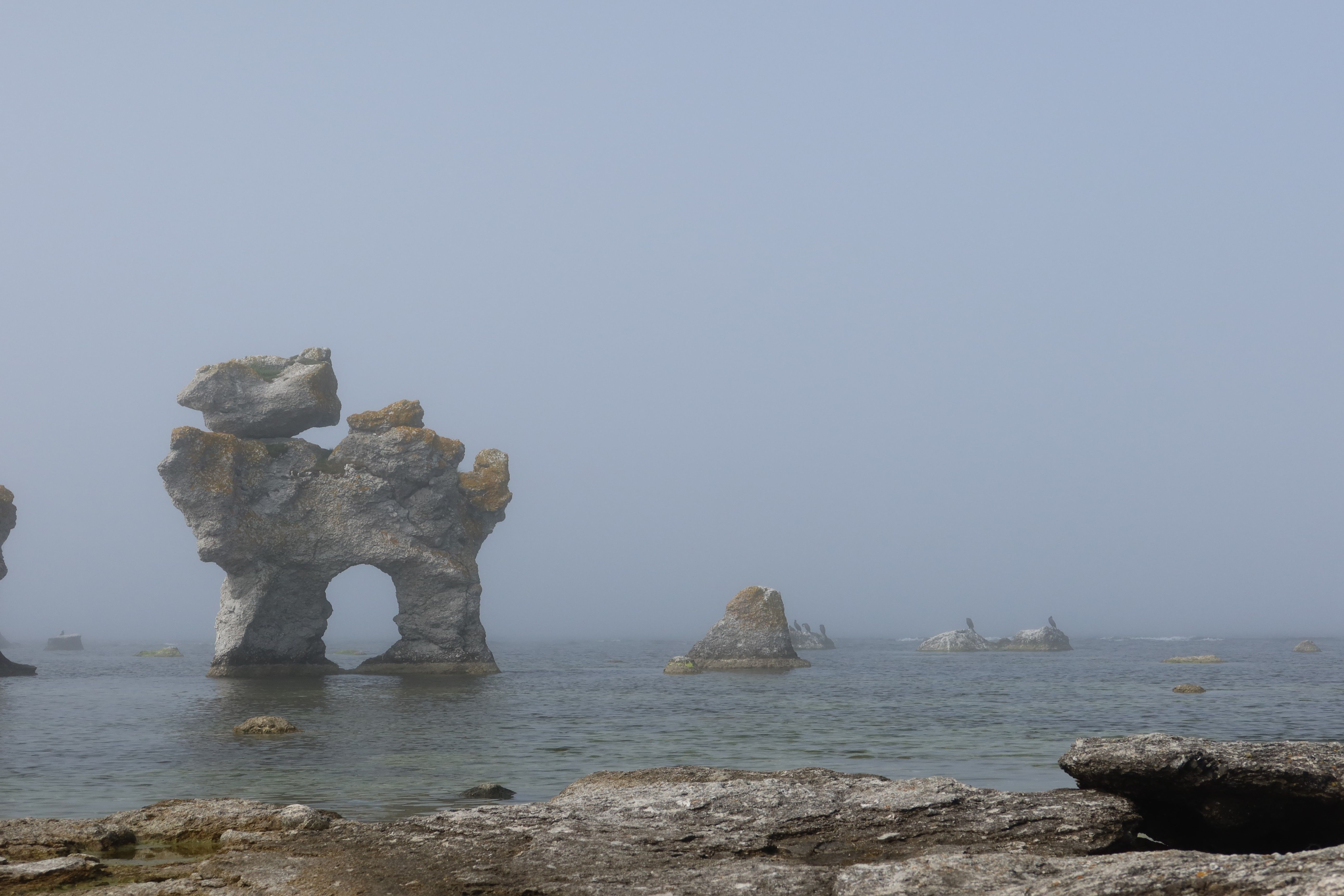 Explore the stunning and unique rock formations along Fårö's coastline in Gotland, Sweden.