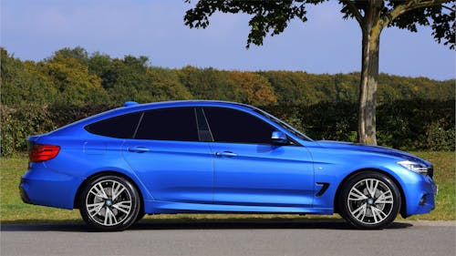 Blue BMW 3 GT