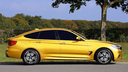 Yellow BMW 3 GT