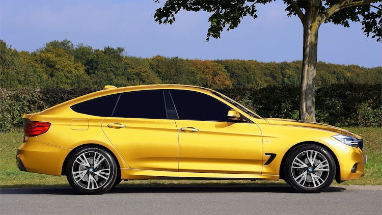 Yellow BMW 3 GT