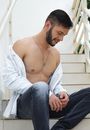 Photo of Man Sitting On Staircase