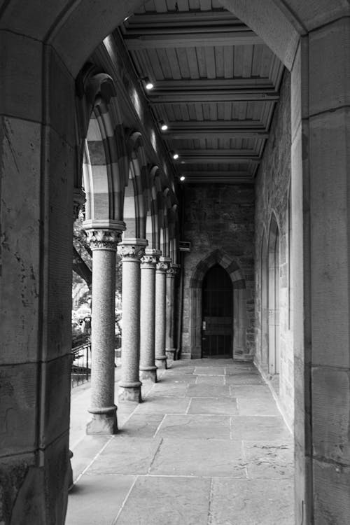 Colonnade near Building Wall