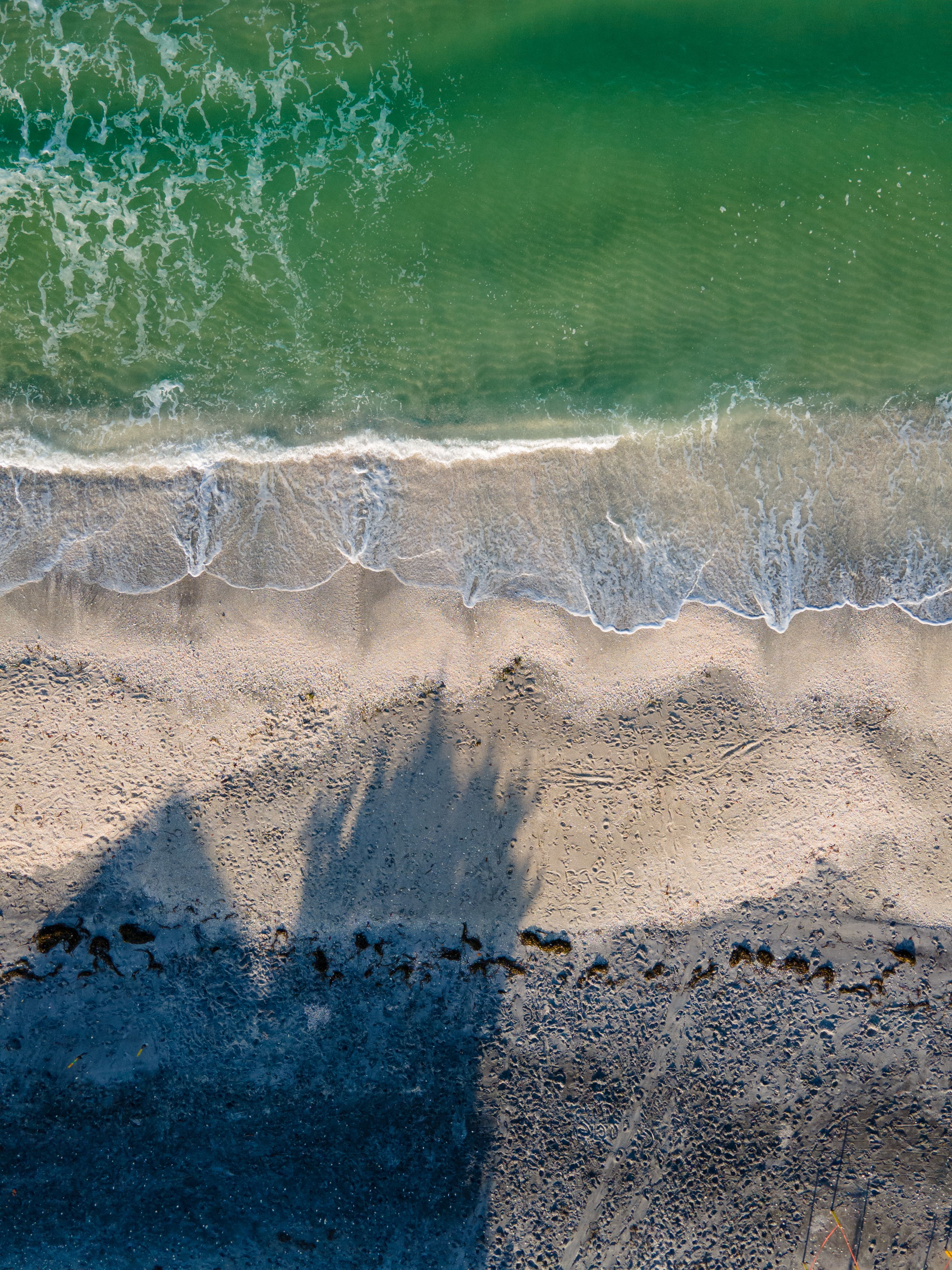 Aerial drone photo of a Florida beach and coastline