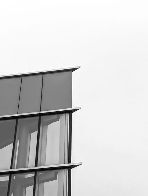Free Close-up of a sleek, modern building facade in Truro, Nova Scotia, showcasing contemporary design. Stock Photo