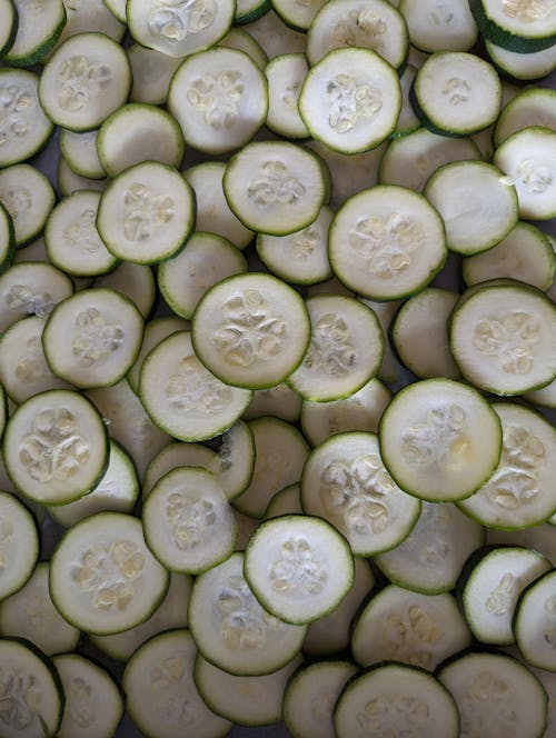 Close up of Cucumber Slices