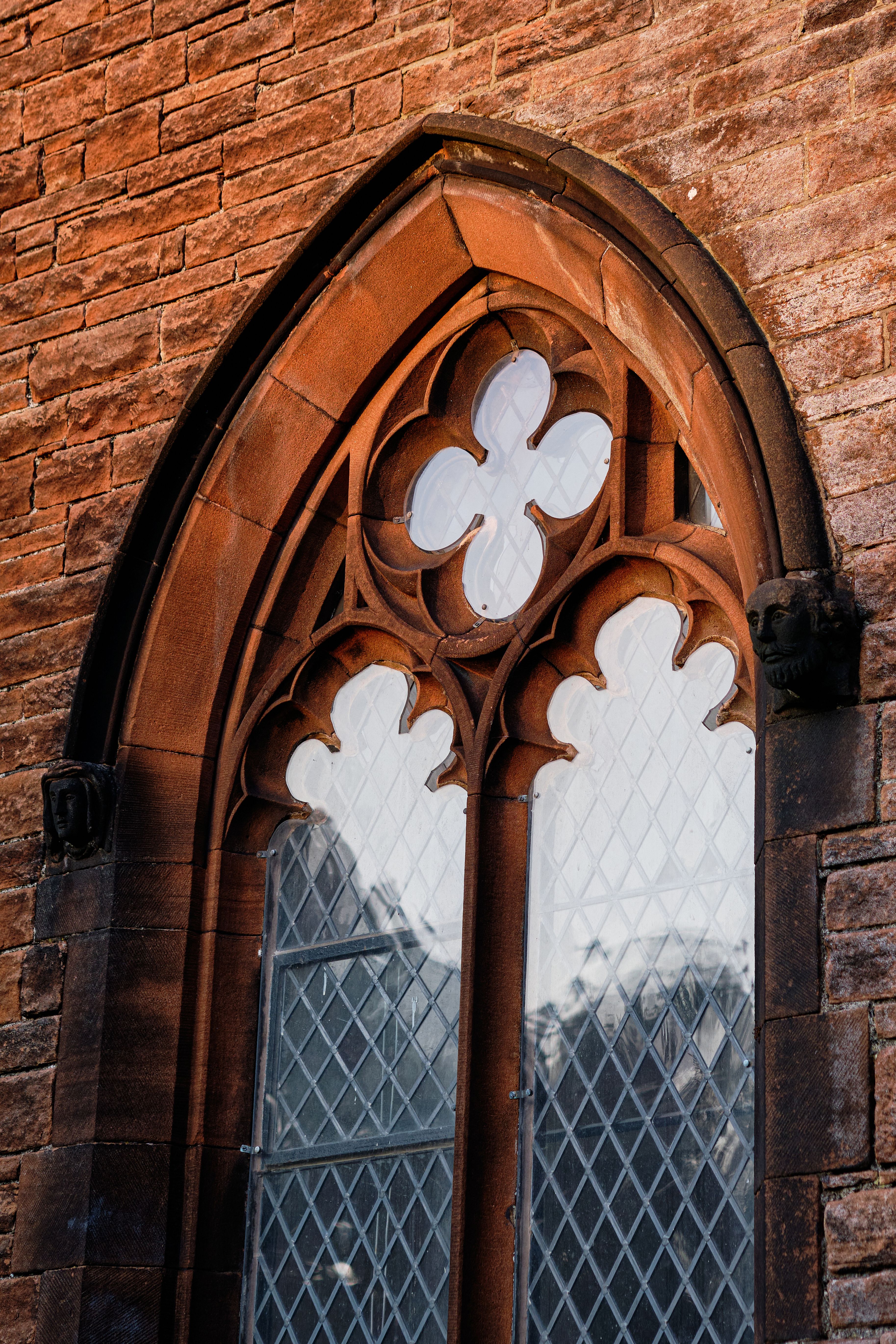 Close-up of a Window of a Cathedral in a Gothic Architectural Style ...