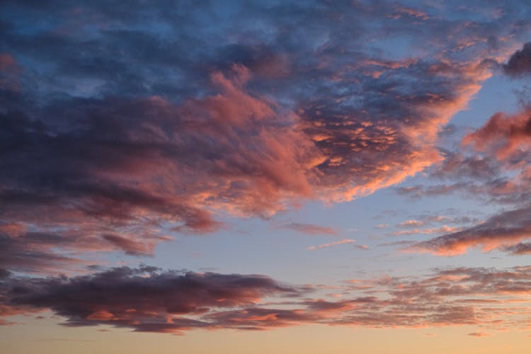 Colored Clouds At Dusk