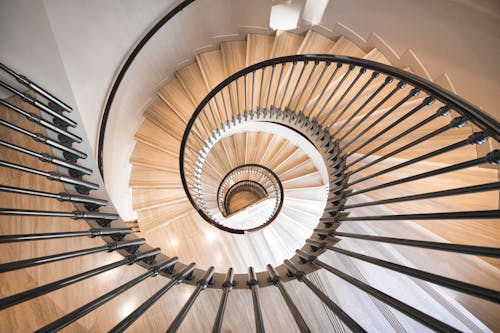 Top View of Spiral Staircase