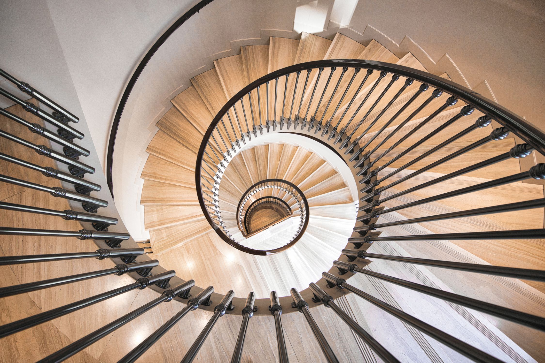 Top View of Spiral Staircase · Free Stock Photo