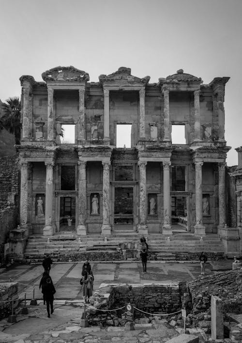 Δωρεάν στοκ φωτογραφιών με αρχαία ρώμη, βιβλιοθήκη του celsus, ερείπια