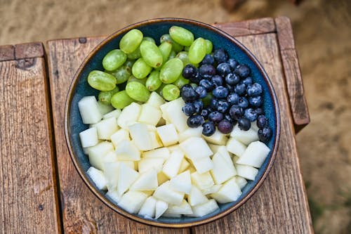 Close-up of a Bowl of Fruits