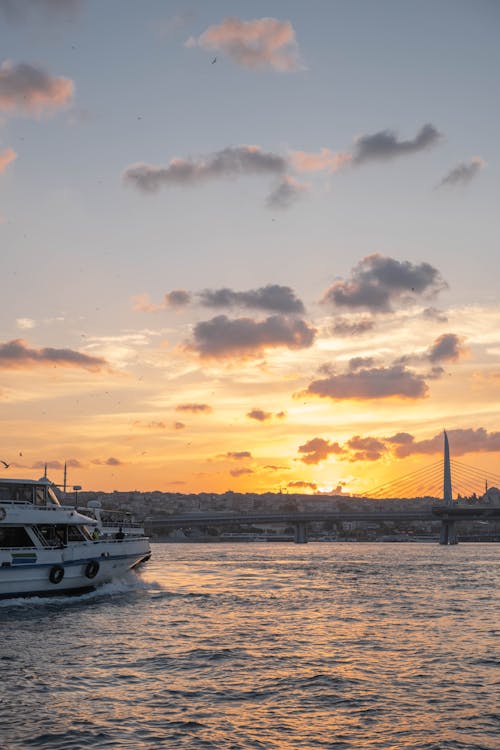 Sea in Istanbul at Sunset