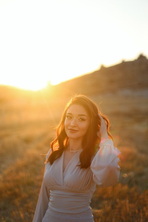 Woman Portrait at Sunset