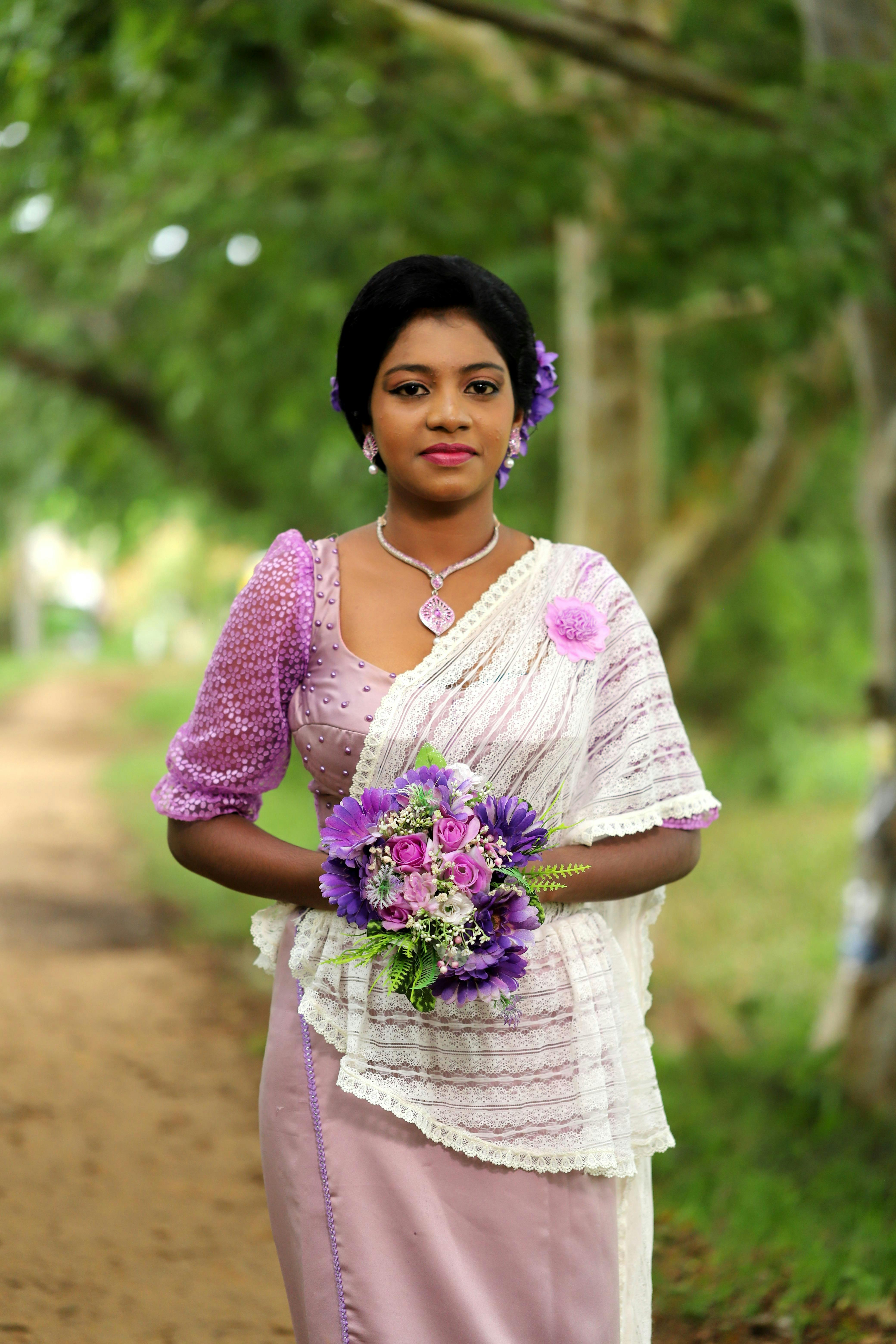 Sri Lankan Woman Wearing Sari | John Lander Photography