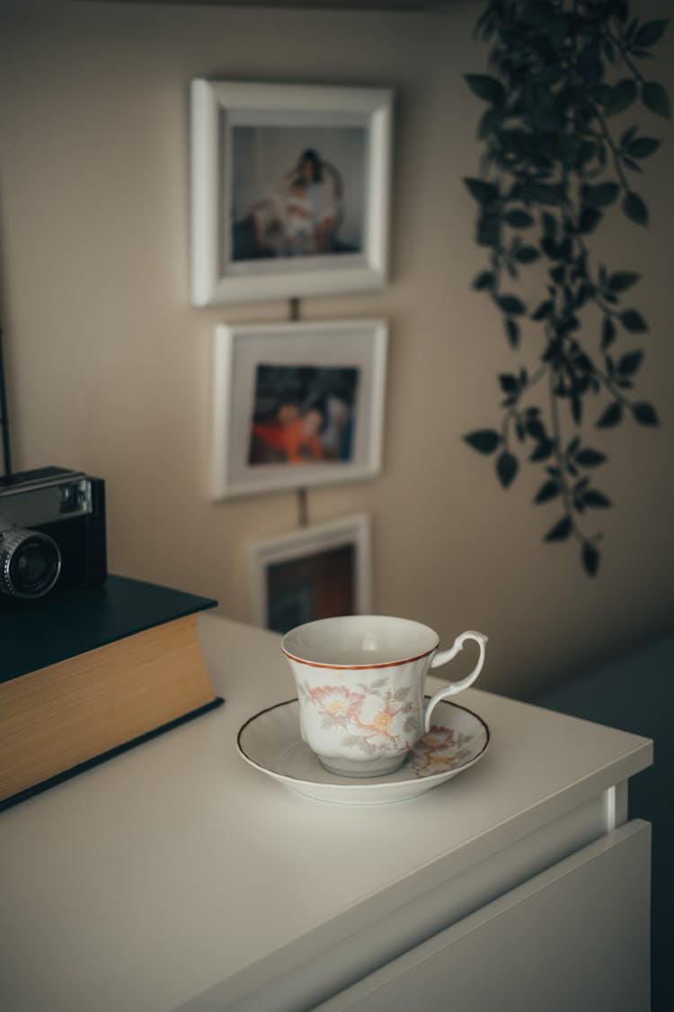 Pottery Cup On Drawer