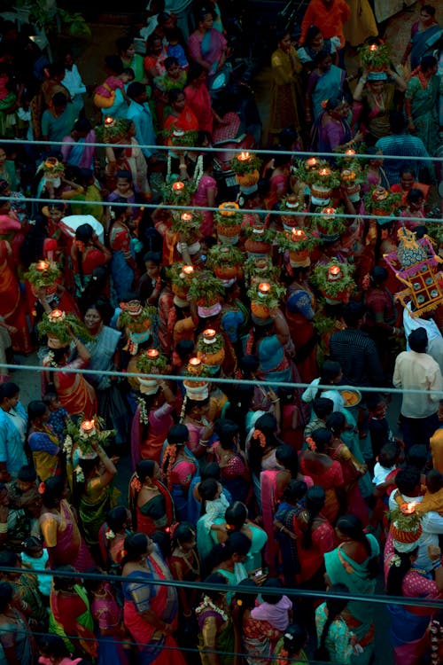 インド人, ドローン撮影, ヒンズー教の無料の写真素材