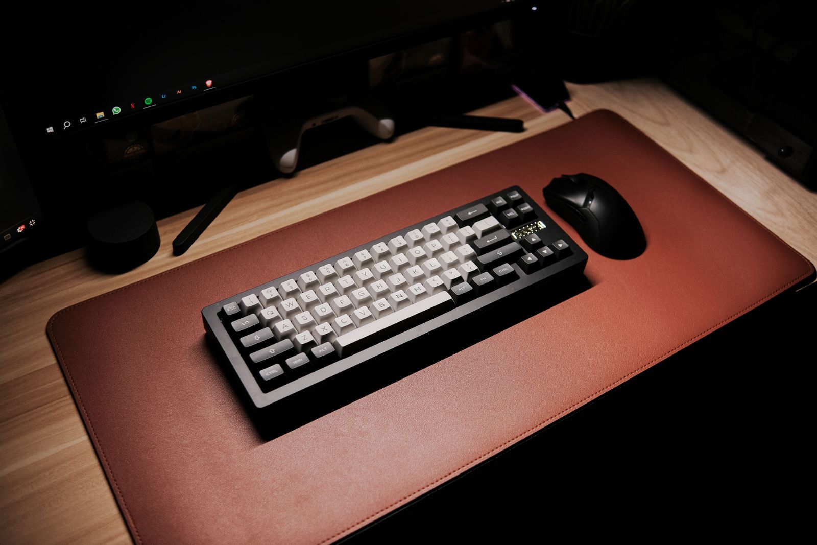 RGB Gaming Keyboard and Mouse on Hexagon Pattern · Free Stock Photo