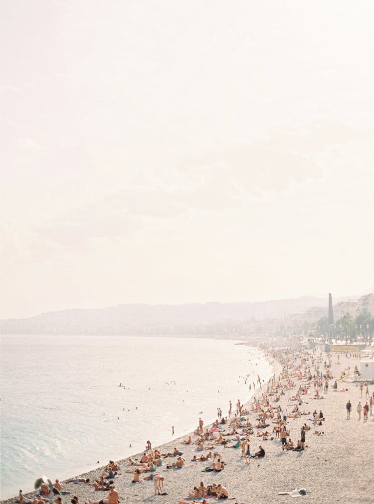 People On A Beach In Nice