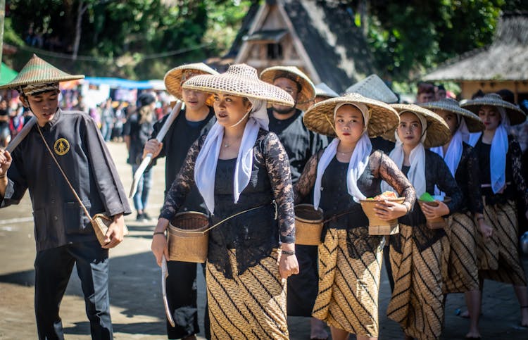 Group Of Women In Traditional Costumes 