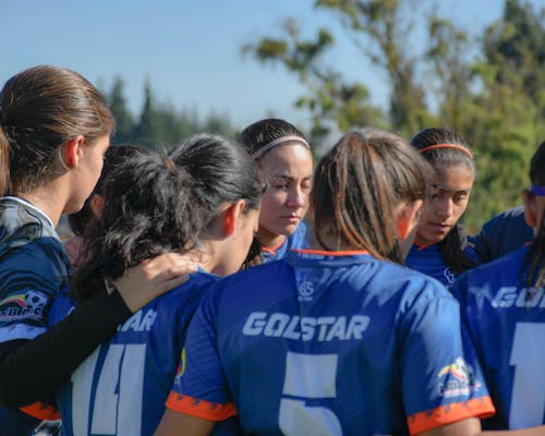A Team of Female Soccer Players 