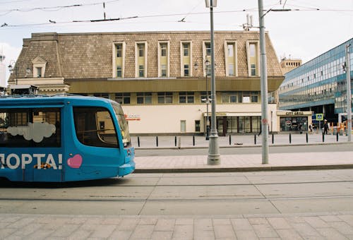 Tram on a City Street 