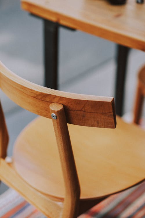 Close-up of a Wooden Chair