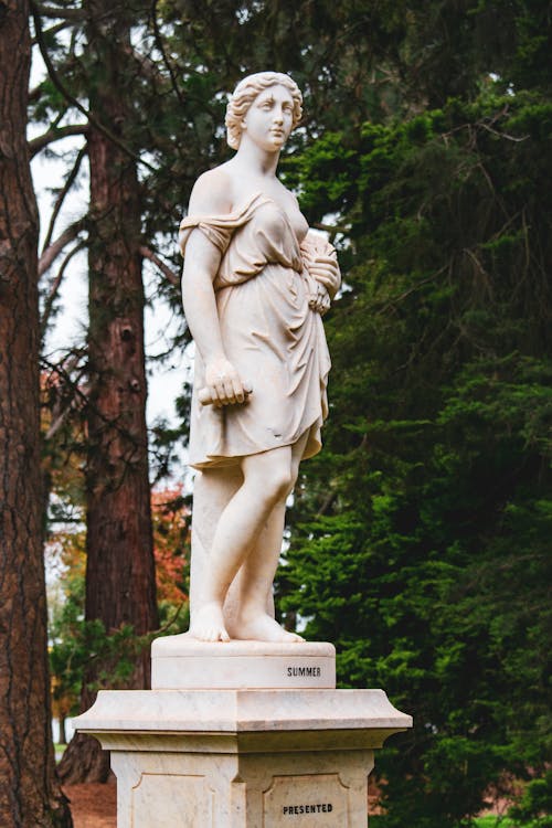 Photo of a Statue in a Park 