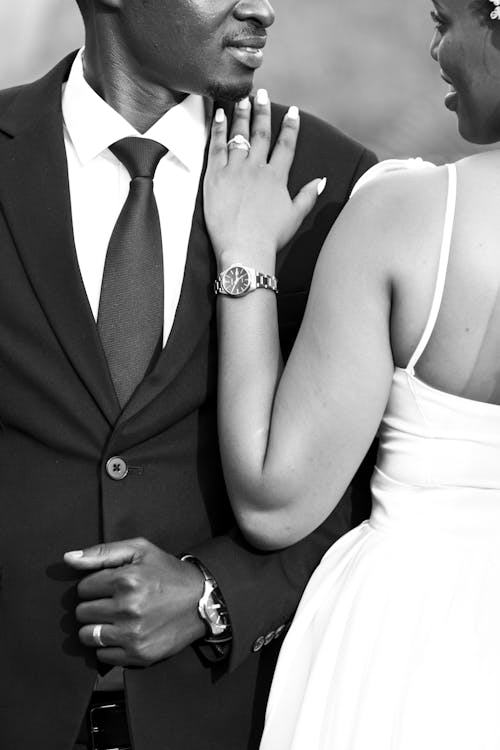 Fotos de stock gratuitas de blanco y negro, elegante, fotografía de boda