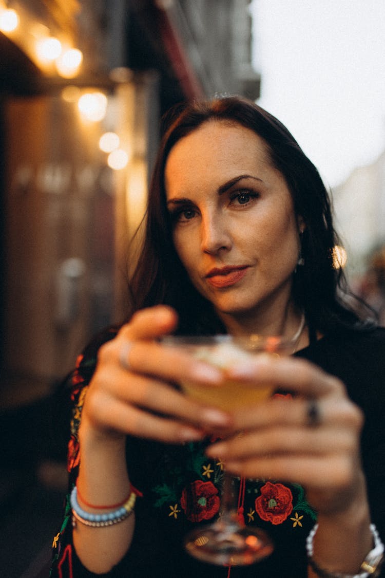 Young Woman Having A Cold Drink 