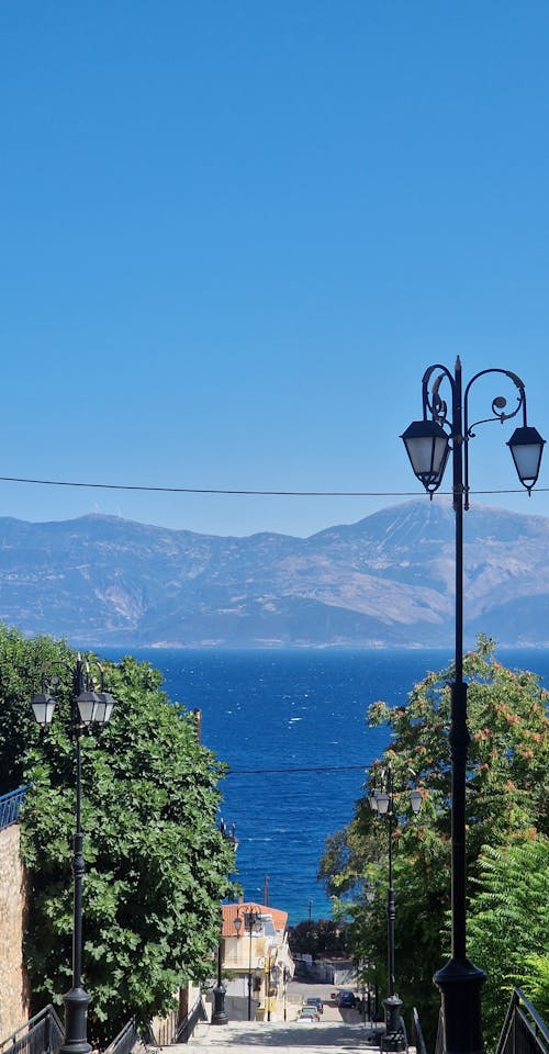 Foto profissional grátis de abajur, árvore, azul