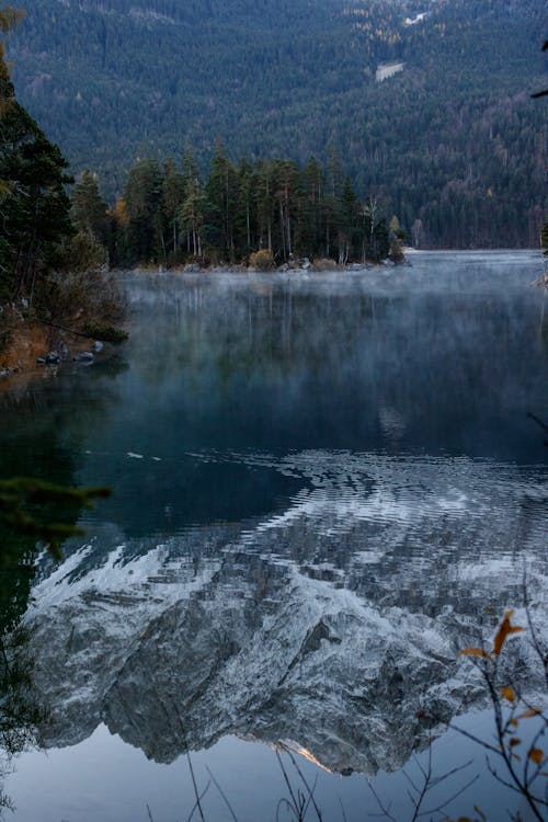 Reflection of Snowcapped Mountains in the Lake 