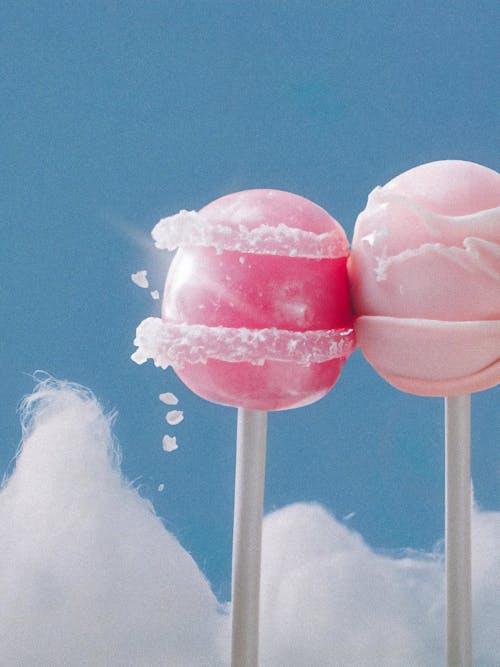 Pink Lollipops Among Cotton Candy 