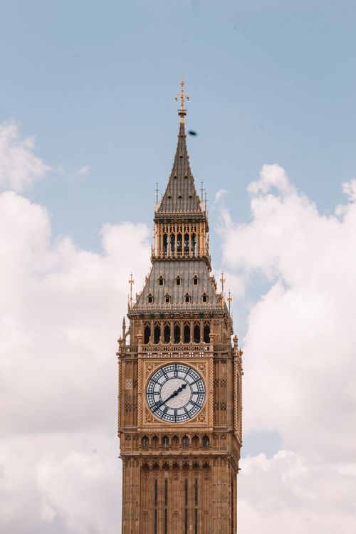 Free Stunning view of the Big Ben clock tower against a clear sky in London, England. Stock Photo