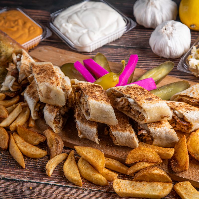 Jamaican Jerk Lamb Shawarma with Mango Habanero Glaze