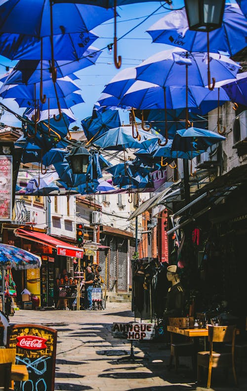 Umbrellas on a Street