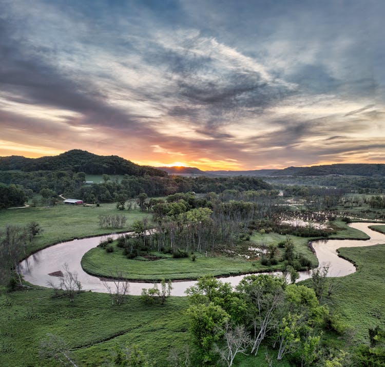 River In A Valley