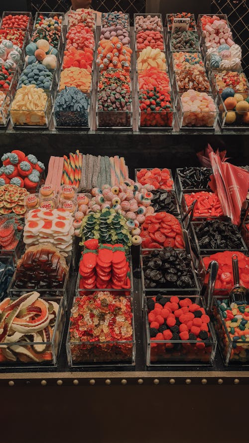 Large Selection of Various Confectionery in Plastic Boxes