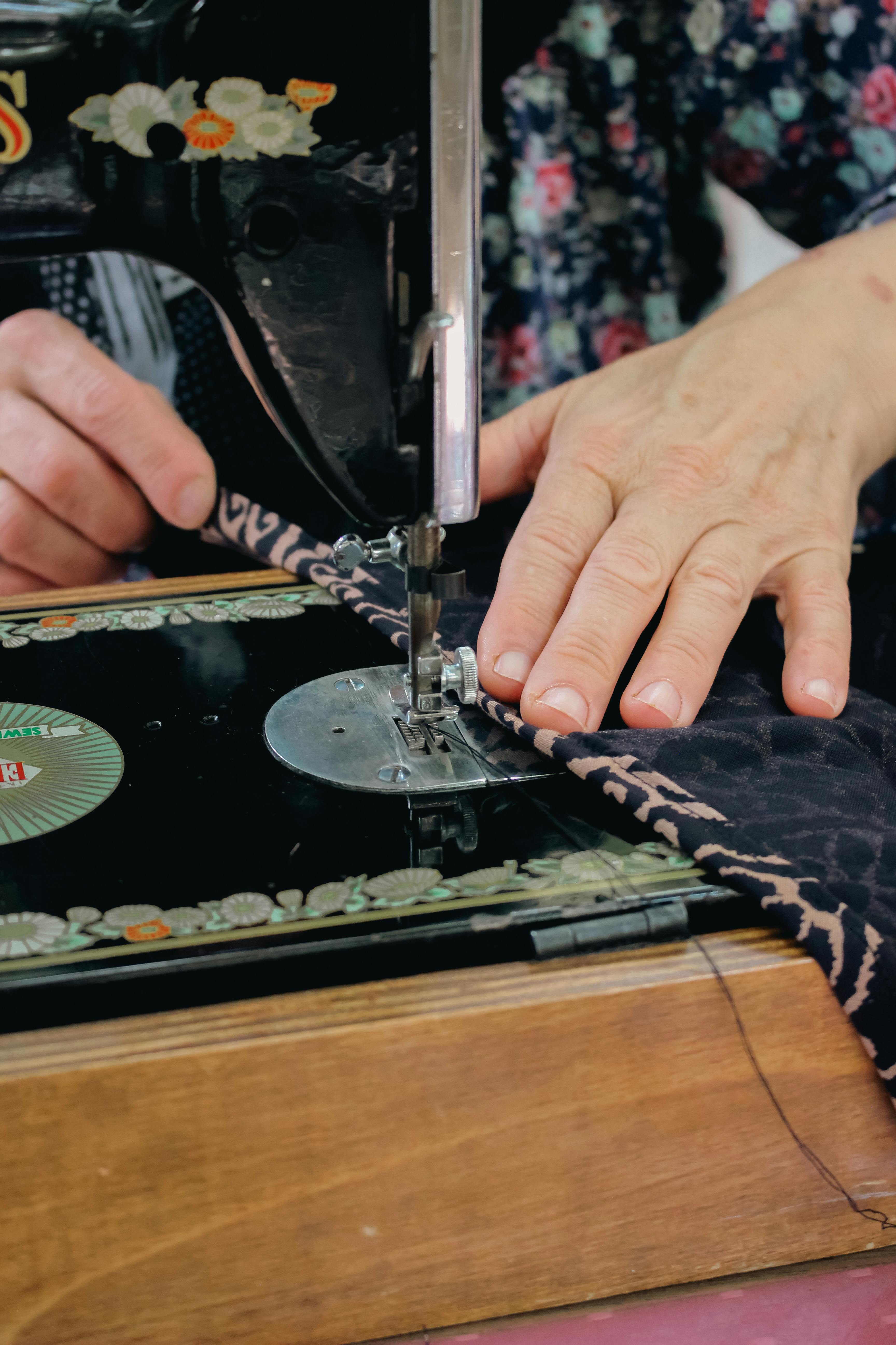 Sew Machine Closeup Hand Sewing Stock Photo 1862348302