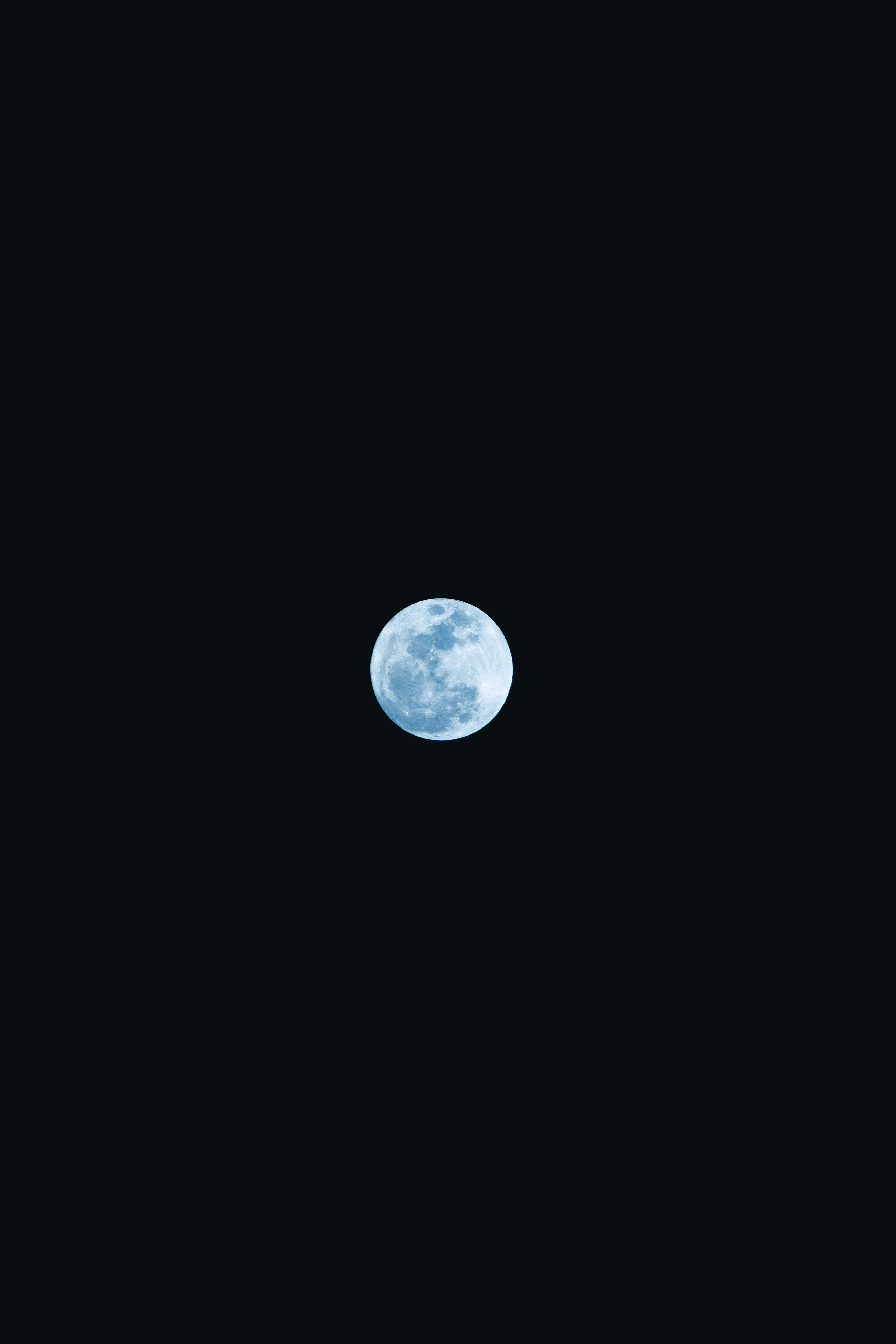 Fotomural Vista cautivadora de una brillante luna llena contra un profundo cielo nocturno negro, perfecta para los entusiastas de la naturaleza.